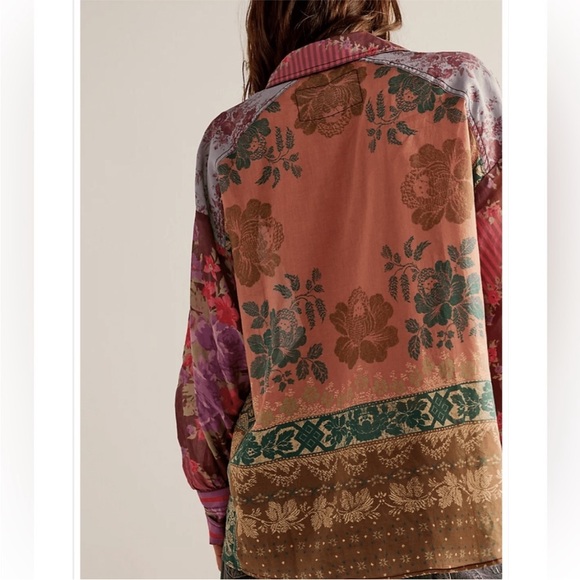 Free People Flower Patch Mixed Media
Patchwork Button Down Floral Top - Picture 3 of 5